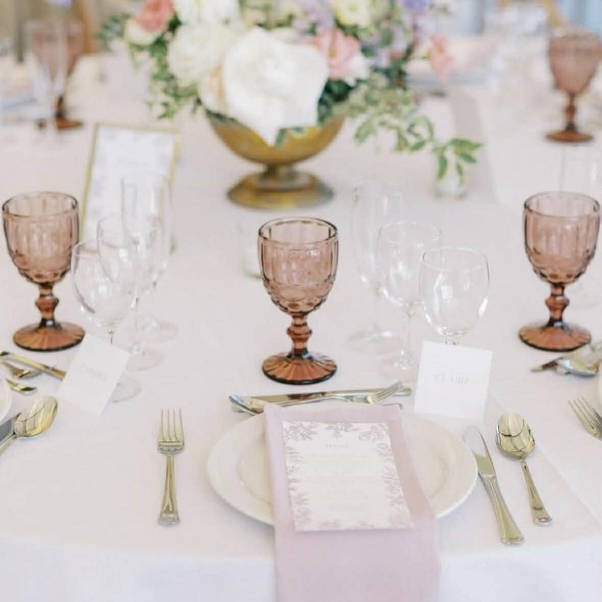 Verre à pied vintage violet 26cl – Image 3