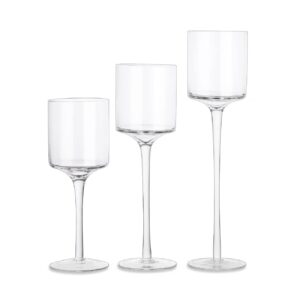 Photophore sur pied en verre